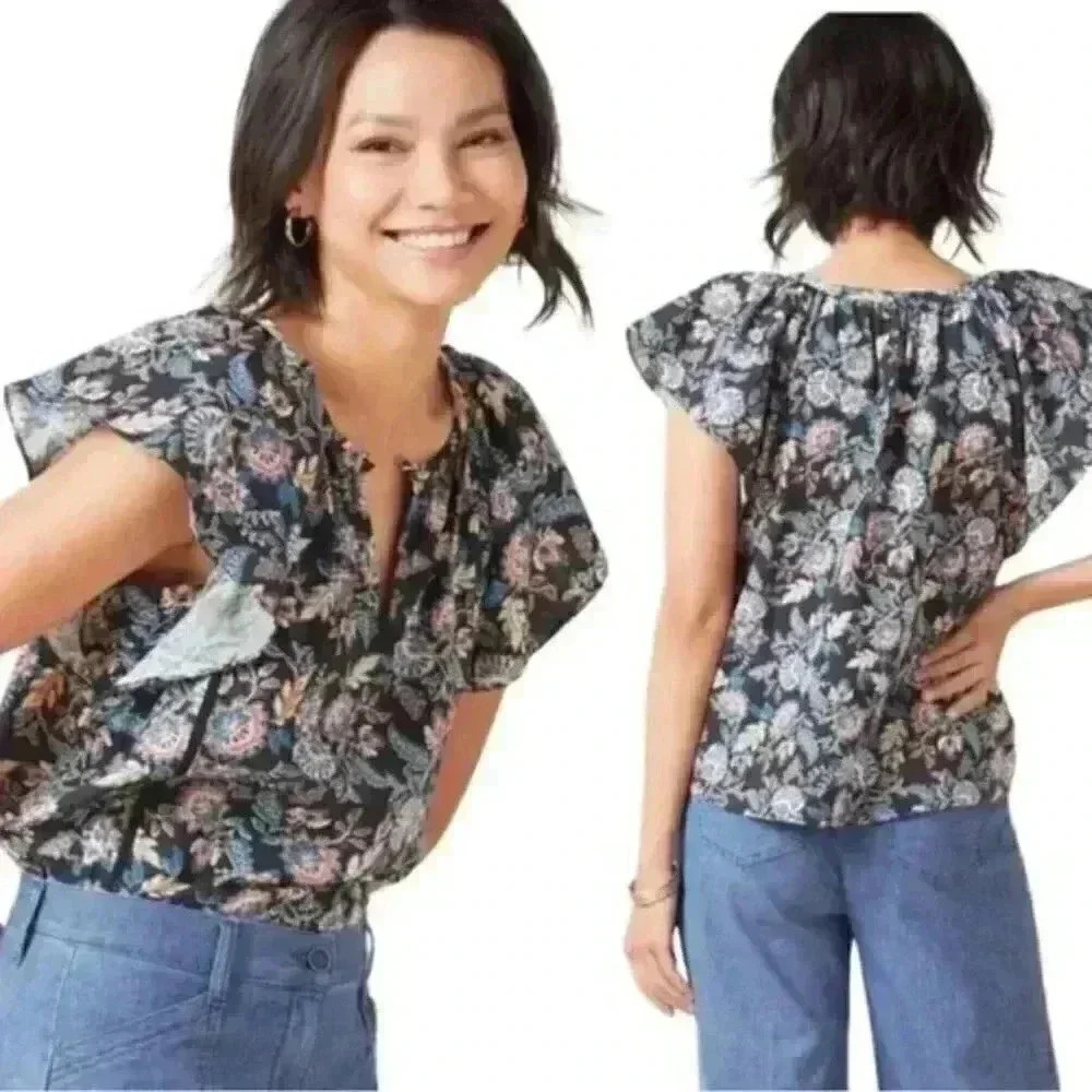 NWT Roan + Ryan Printed Blouse